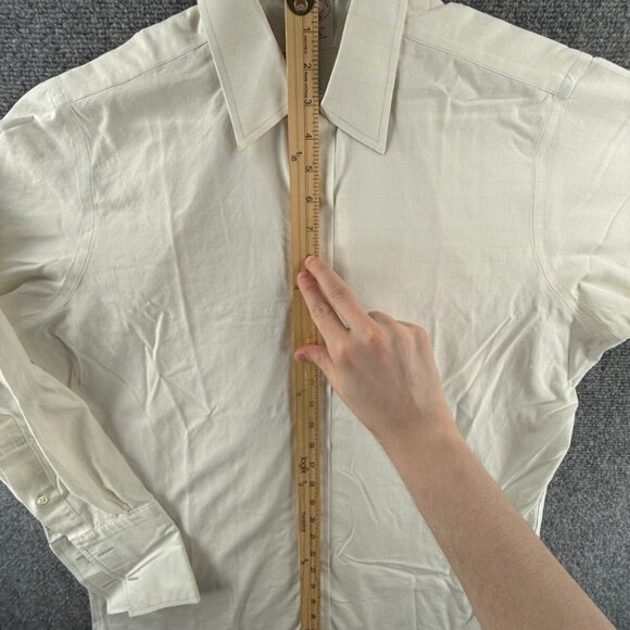 Brooks Brothers Cotton Yellow Traditional Non-Iron Check 15 33 Shirt Men Adult - Picture 3 of 16